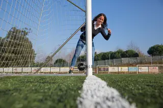 A árbitra Sandra Bastos