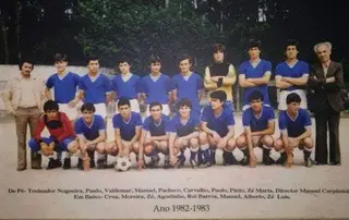 Rui Barros (o 4º em baixo a partir da direita) nos juniores do FCP, na época 1982/83