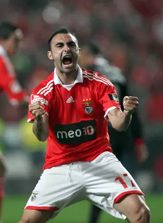 Carlos Martins nunca se retraiu em festejar golos pelo Benfica 
