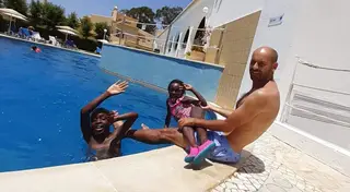 Bruno com os filhos