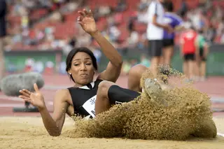 Patrícia Mamona apurada para a final do triplo salto