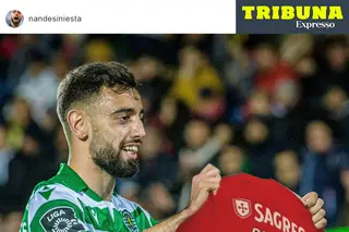 Bruno Fernandes marca e dedica o golo ao rei disto tudo: "Para ti, Luís Miguel" (por Insónias em Carvão)