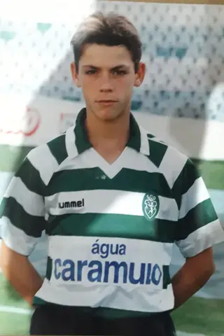 Santamaria no Sporting, com 14 anos