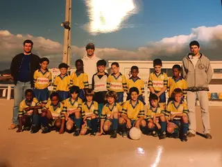 Rui Almeida (à direita) esteve à frente dos infantis do CAC, em 1995/96