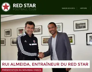 Rui Almeida na apresentação como treinador do Red Star, de França, em 2015