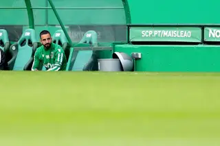 Rúben Amorim na sua estreia em Alvalade
