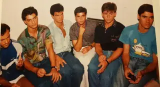 André, Vítor Baía, Fernando Couto, Secretário, Jorge Couto e Rui Águas, antes de iniciarem época no FCP, no final dos anos 80