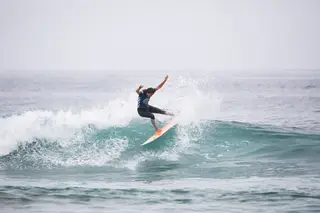 Teresa Bonvalot no Vans US Open of Surfing, nos EUA, em julho de 2019.