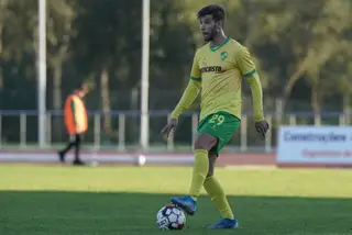 Joel Ferreira, lateral esquerdo do Mafra, tem seis golos marcados e duas assistências