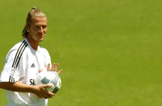 No dia da apresentação no Real Madrid
