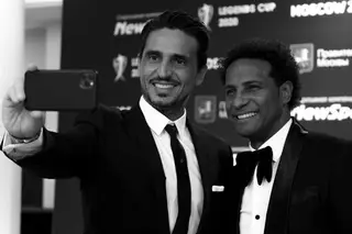 A tirar uma selfie com Fernando Meira