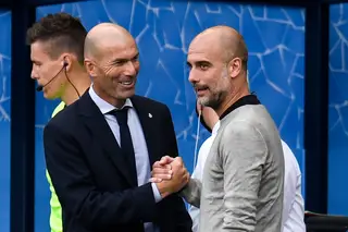Guardiola e Zidane: um estratega minucioso e um assassino meticuloso à conversa