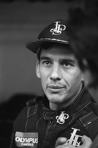 Ayrton Senna, fotografado no Autódromo do Estoril, em 1985.