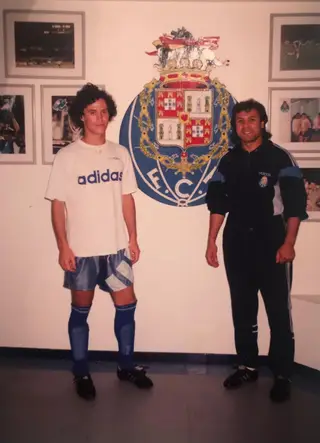 Ricardo com Madjer, quando chegou aos juniores do FC Porto