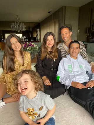 Ricardo com a família em abril de 2020