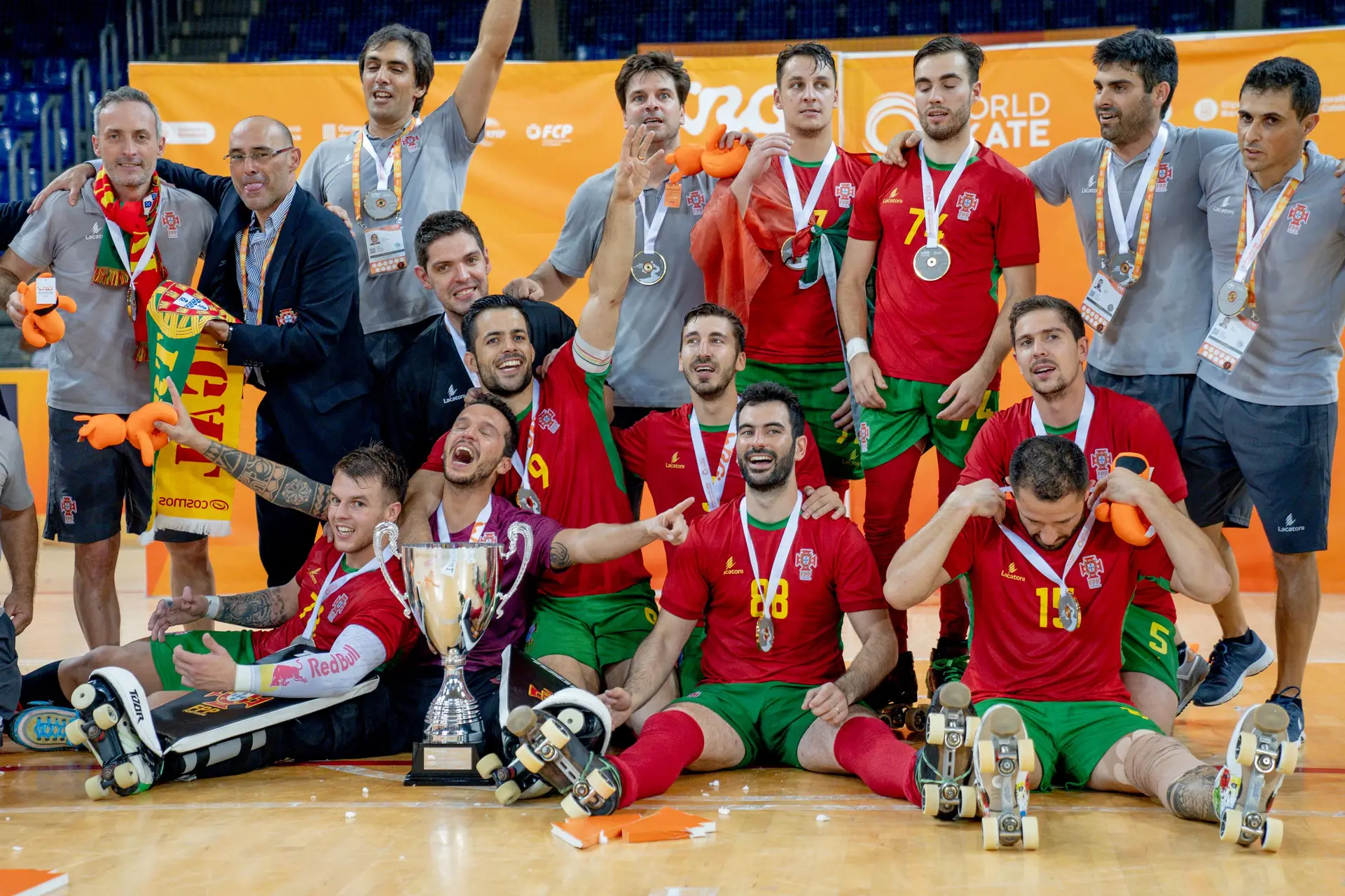 A seleção portuguesa venceu o Mundial de hóquei em patins, em 2019