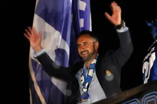 Vitor Pereira a festejar o último título que conquistou pelo FC Porto, em 2013