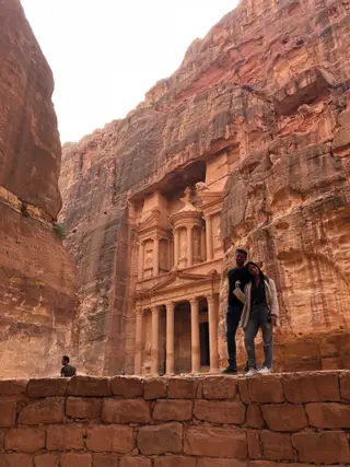 Em Petra, com Mariana