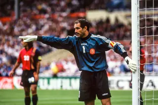 Num jogo com Espanha no Europeu 1996
