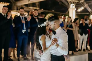No dia do casamento com Cácia Matias