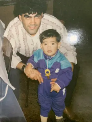 Marco com o pai, Carlos Matias