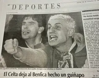 «O Celta deixa o Benfica feito um farrapo», titulava o jornal galego La Región a 26 de Novembro