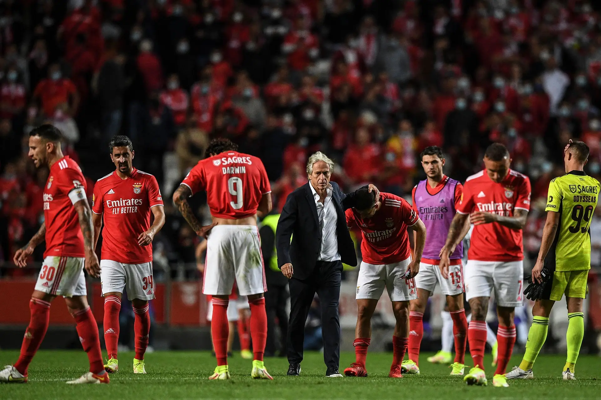 Em defesa de Pizzi: Rafa e Seferovic terão liderado a contestação a Jesus no balneário do Benfica