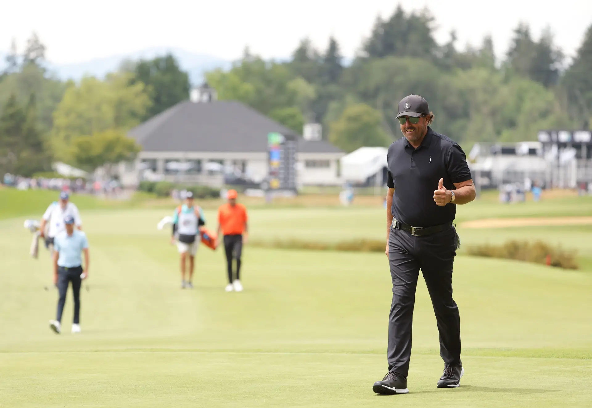 Phil Mickelson, um dos golfistas que saíram do PGA Tour para se juntar ao circuito do LIV, durante a prova em Portland, nos EUA