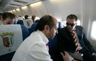 Numa viagem do SC Braga, à conversa com Jorge Costa no avião