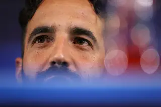 O sensato, ponderado e carismático treinador do Sporting que é a cara e a voz do clube para tanta coisa, foi apanhado na curva da saída de Matheus Nunes