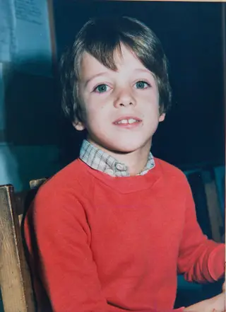 Bruno Baltazar, em criança, na escola primária