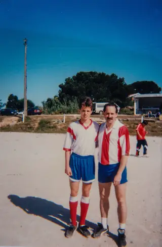 Bruno ainda conseguiu fazer um jogo com o pai, Fernando Baltazar