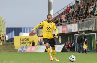 Nuno Tomás durante um jogo pelo KuPs da Finlândia