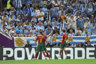 Portugal - Uruguai. Sem sol e à sombra, Bruno foi feliz no relvado onde plantaram um arco-íris