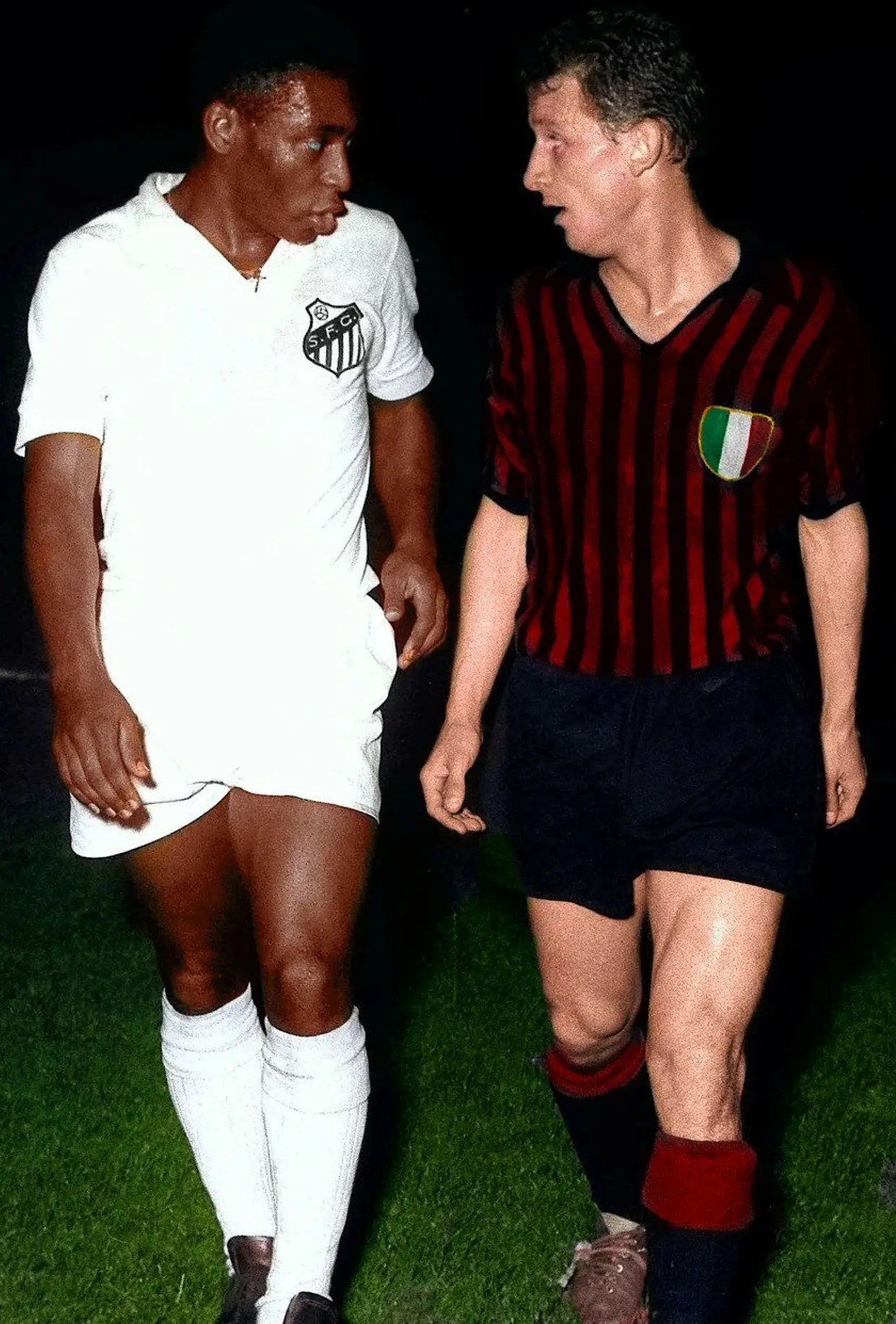 Com Giovanni Trapattoni em Milão, em 1963