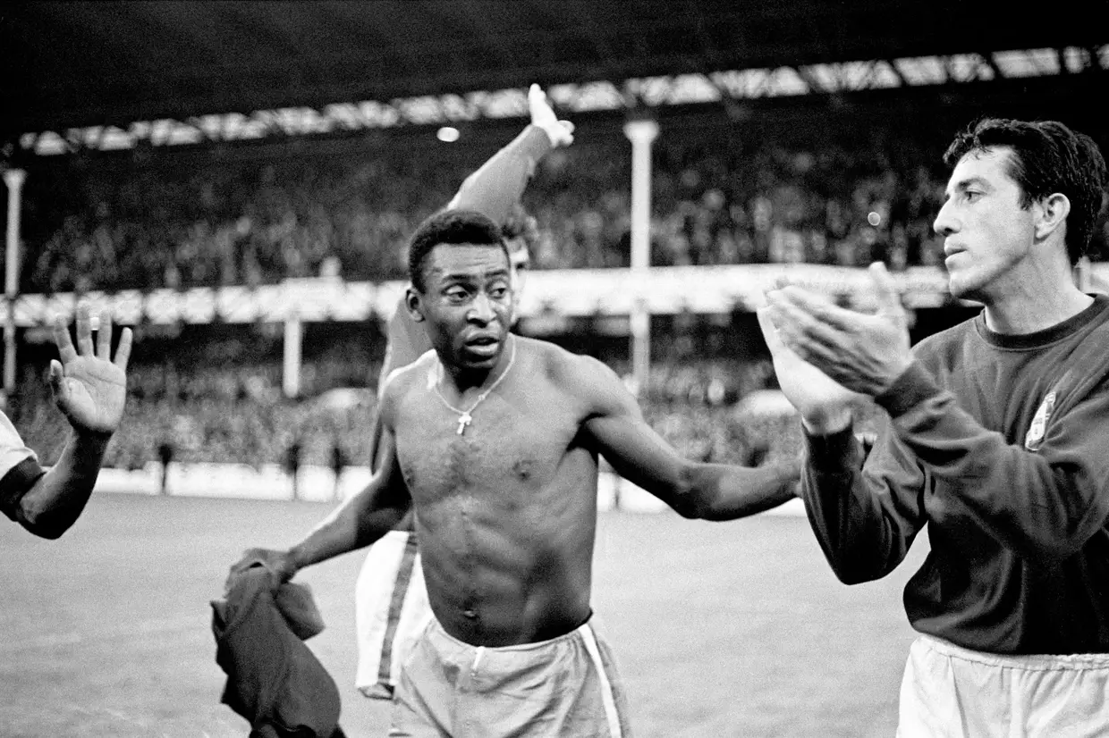 Com José Augusto após o Portugal - Brasil do Mundial de 1966