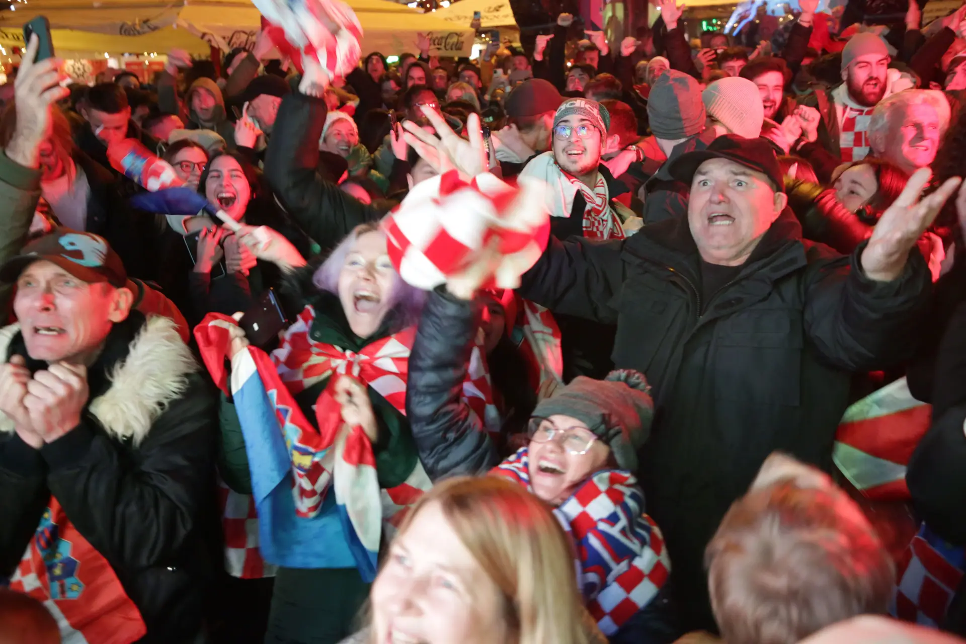 Quando ganharam ao Brasil, os festejos dos croatas provocaram movimentos sísmicos em Zagreb