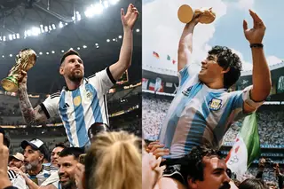 O dia em que as fotografias aproximaram Messi de Maradona
