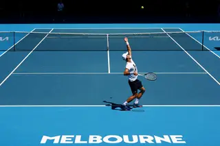 Novak Djokovic, de 35 anos, está de regresso à Austrália