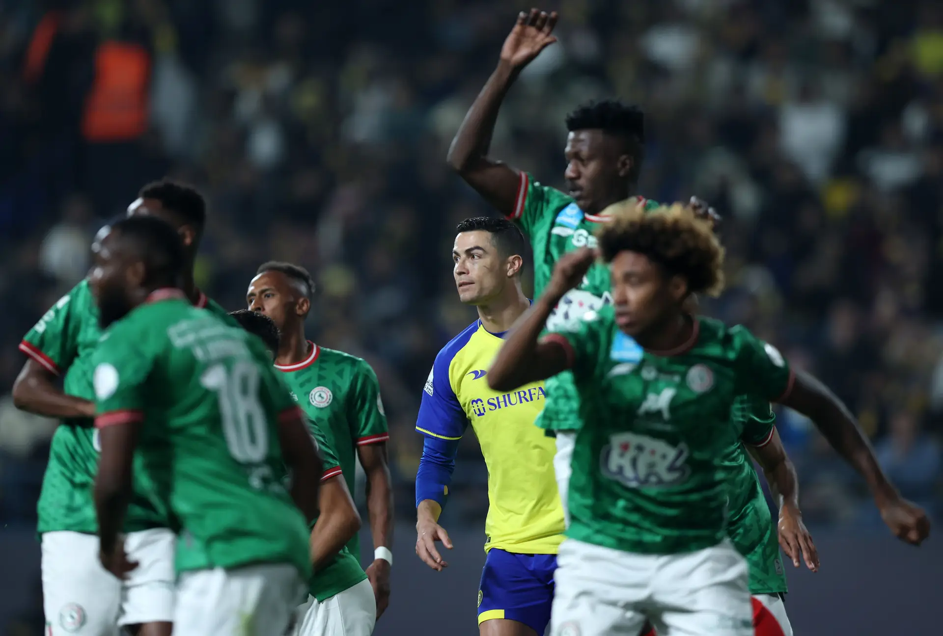 Ronaldo estreou-se no Al Nassr com braçadeira de capitão, três remates e zero golos