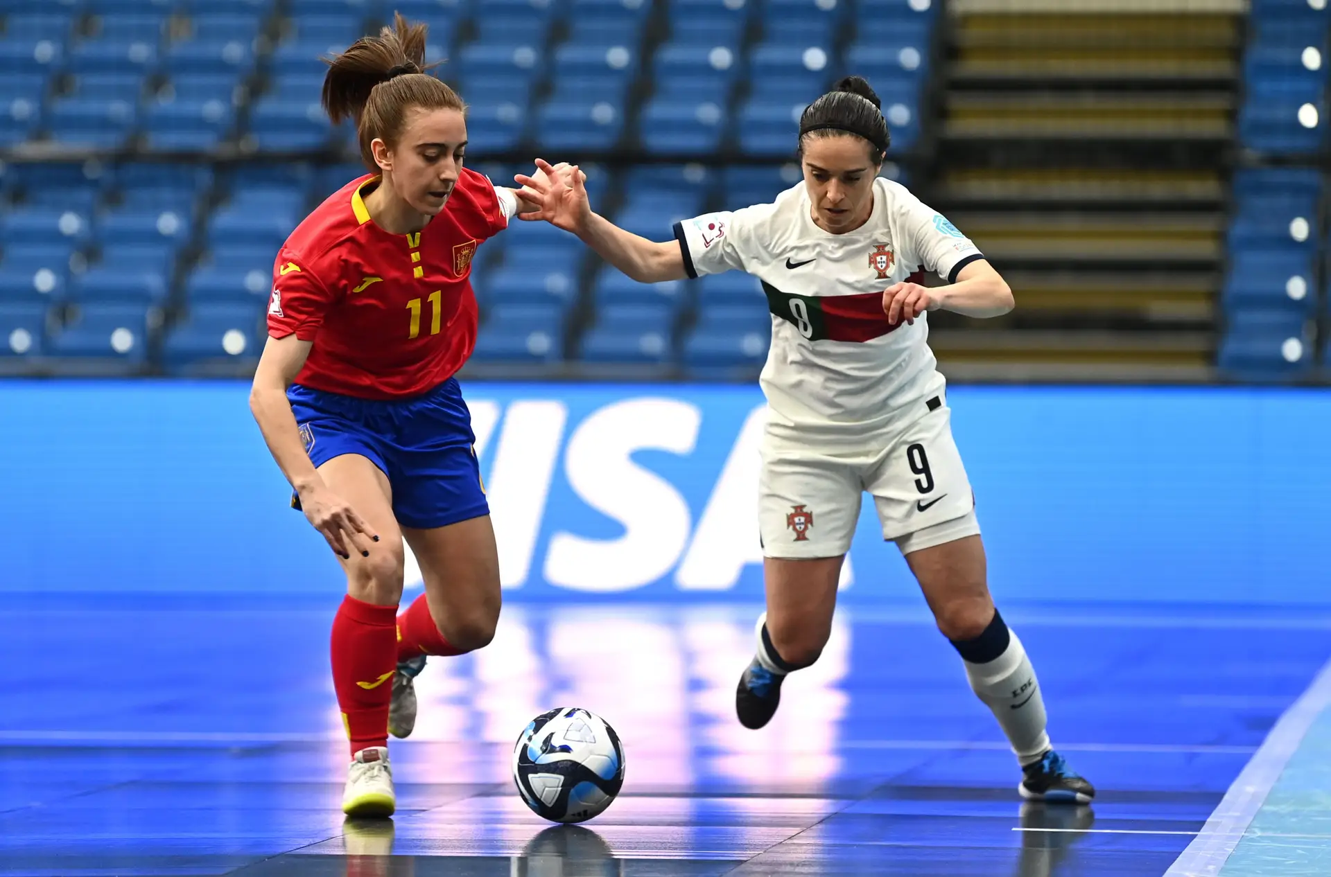 Futsal feminino. Portugal derrotado por Espanha pela margem mínima