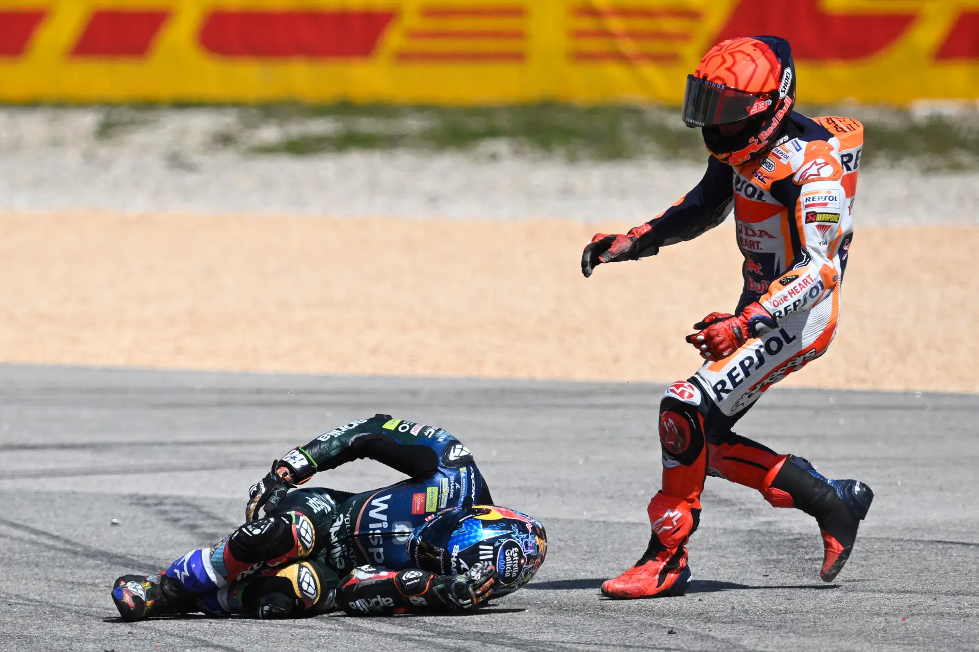 Moto GP: mais uma vez, Miguel Oliveira foi abalroado por um