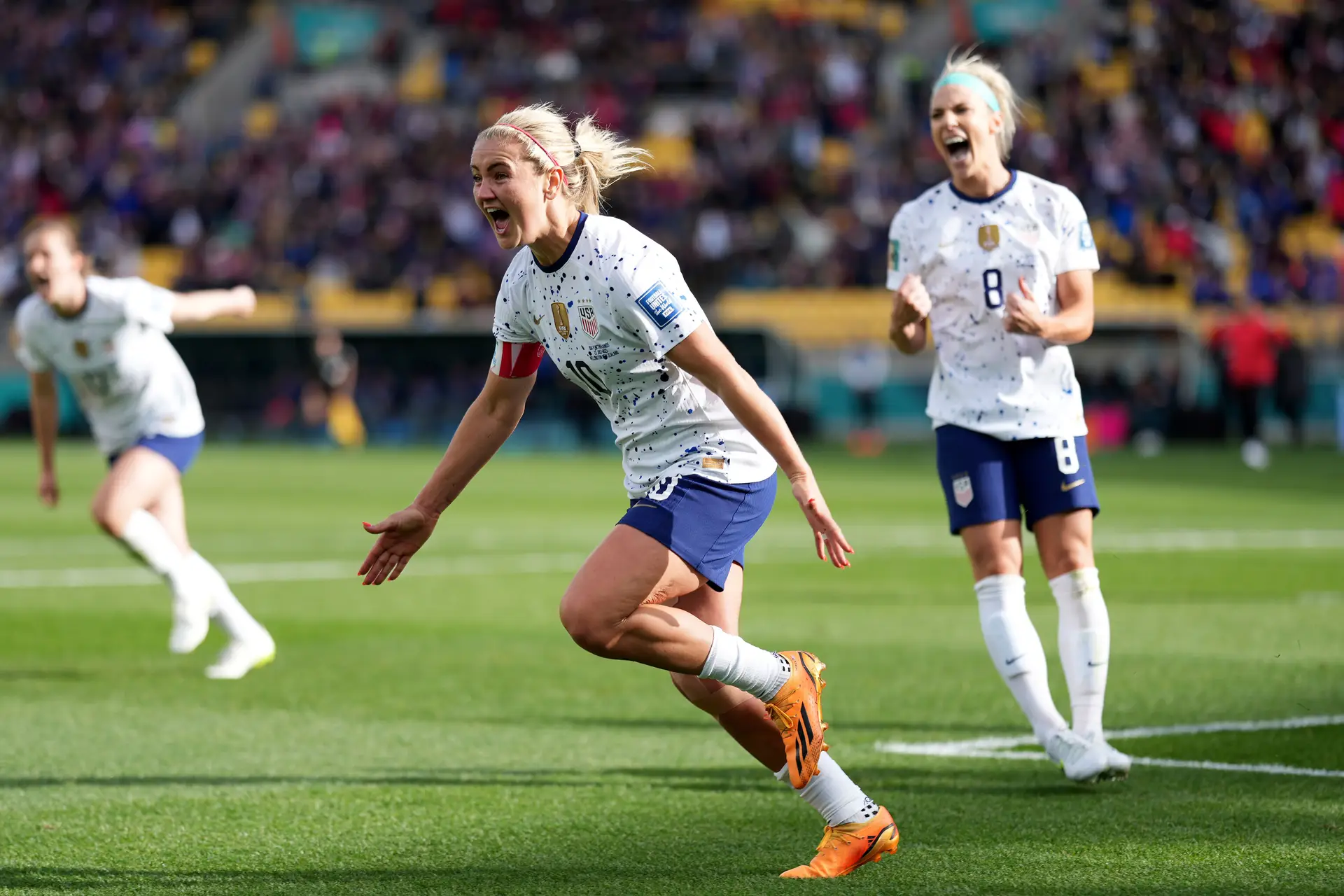Lindsey Horan, a capitã dos EUA, já marcou dois golos neste Mundial.
