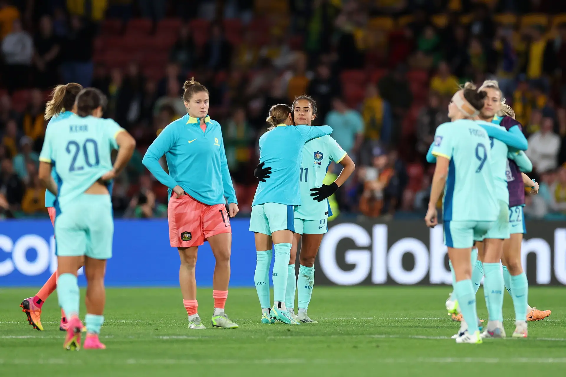 O Mundial acabou para as australianas, mas os gritos e o êxtase mostram que venceram mais do que uma medalha