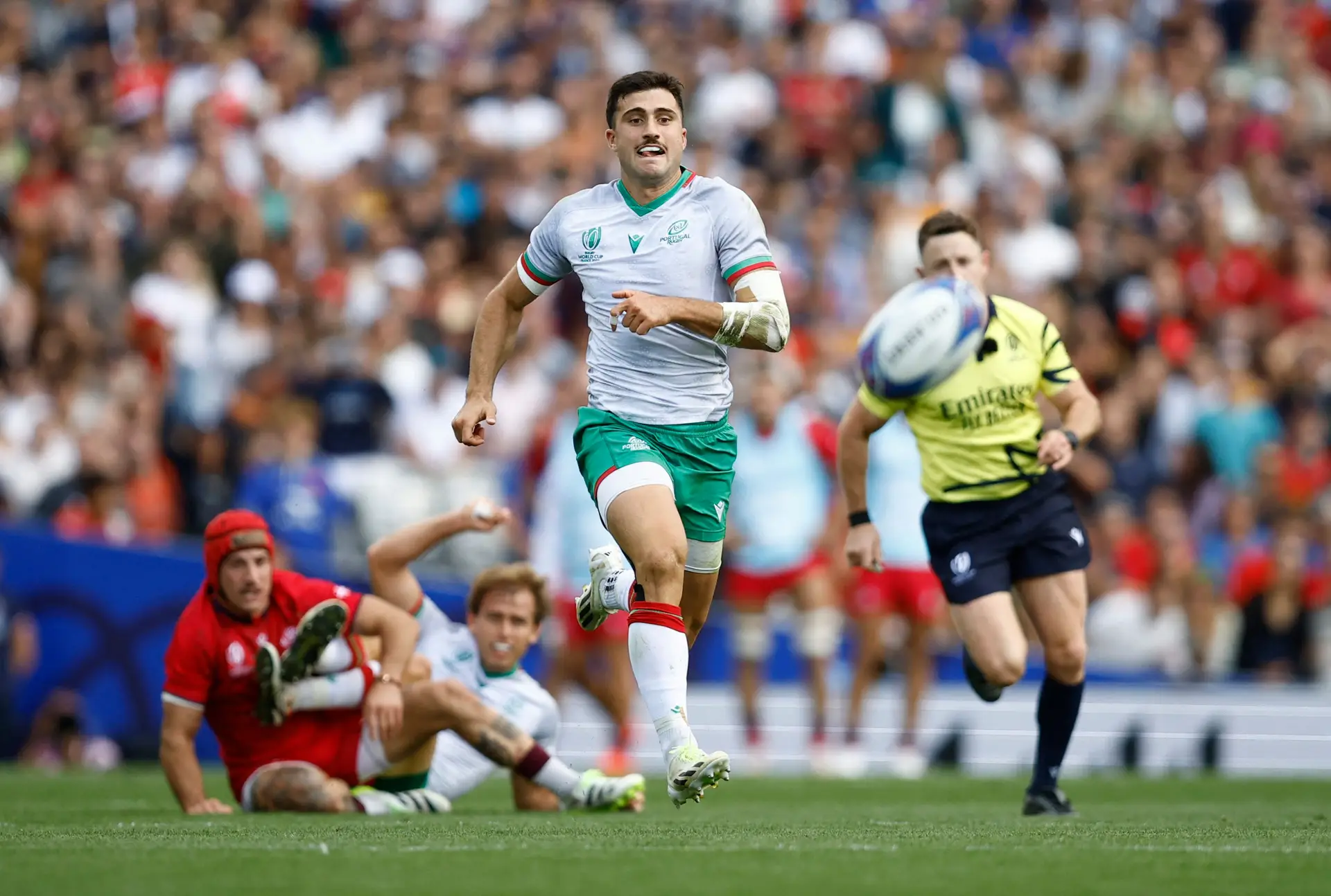 Jogo de rugby entre a geórgia e o conceito de portugal para o torneio de  rugby