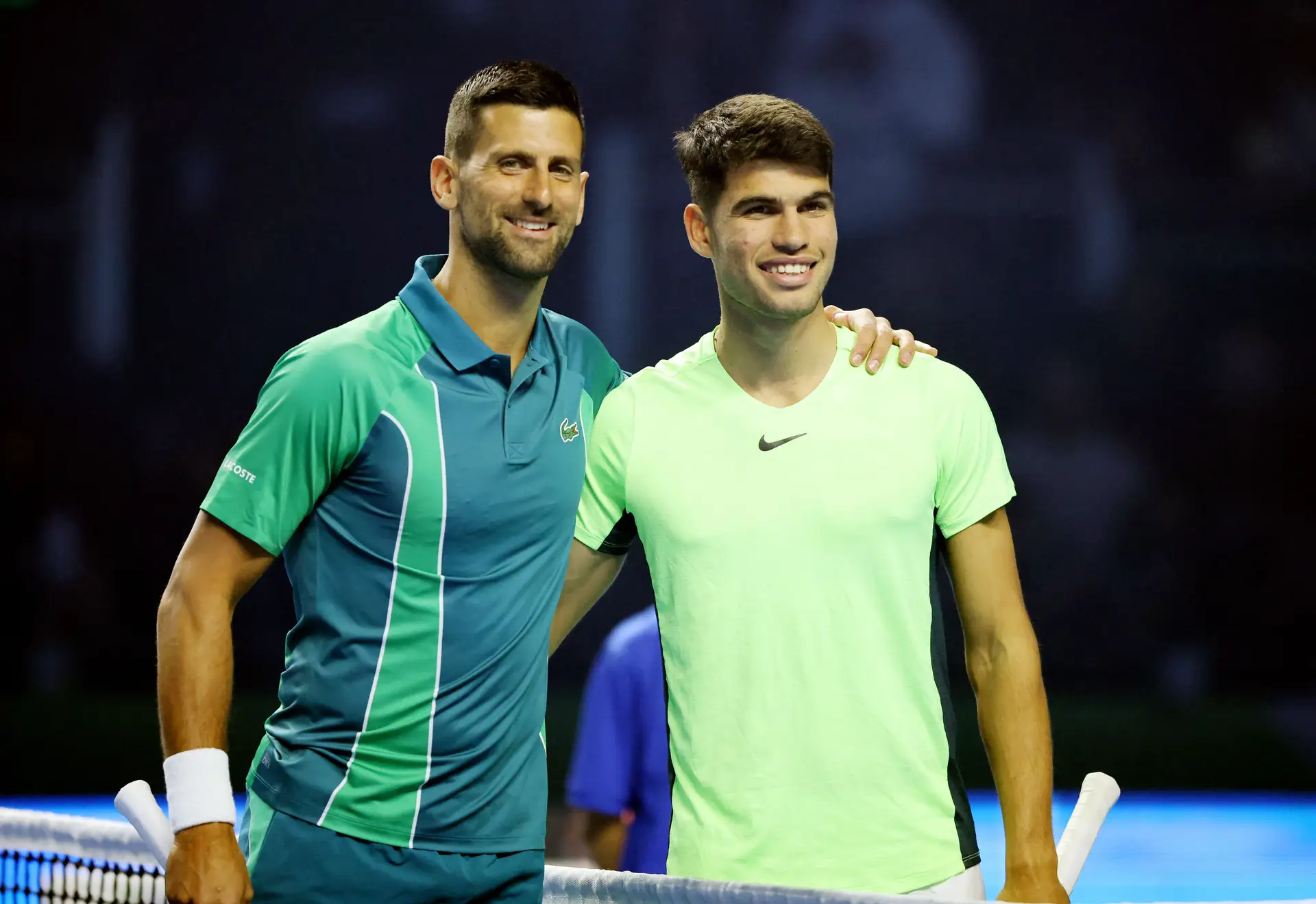 Djokovic e Alcaraz foram amiguinhos de ocasião na Arábia Saudita
