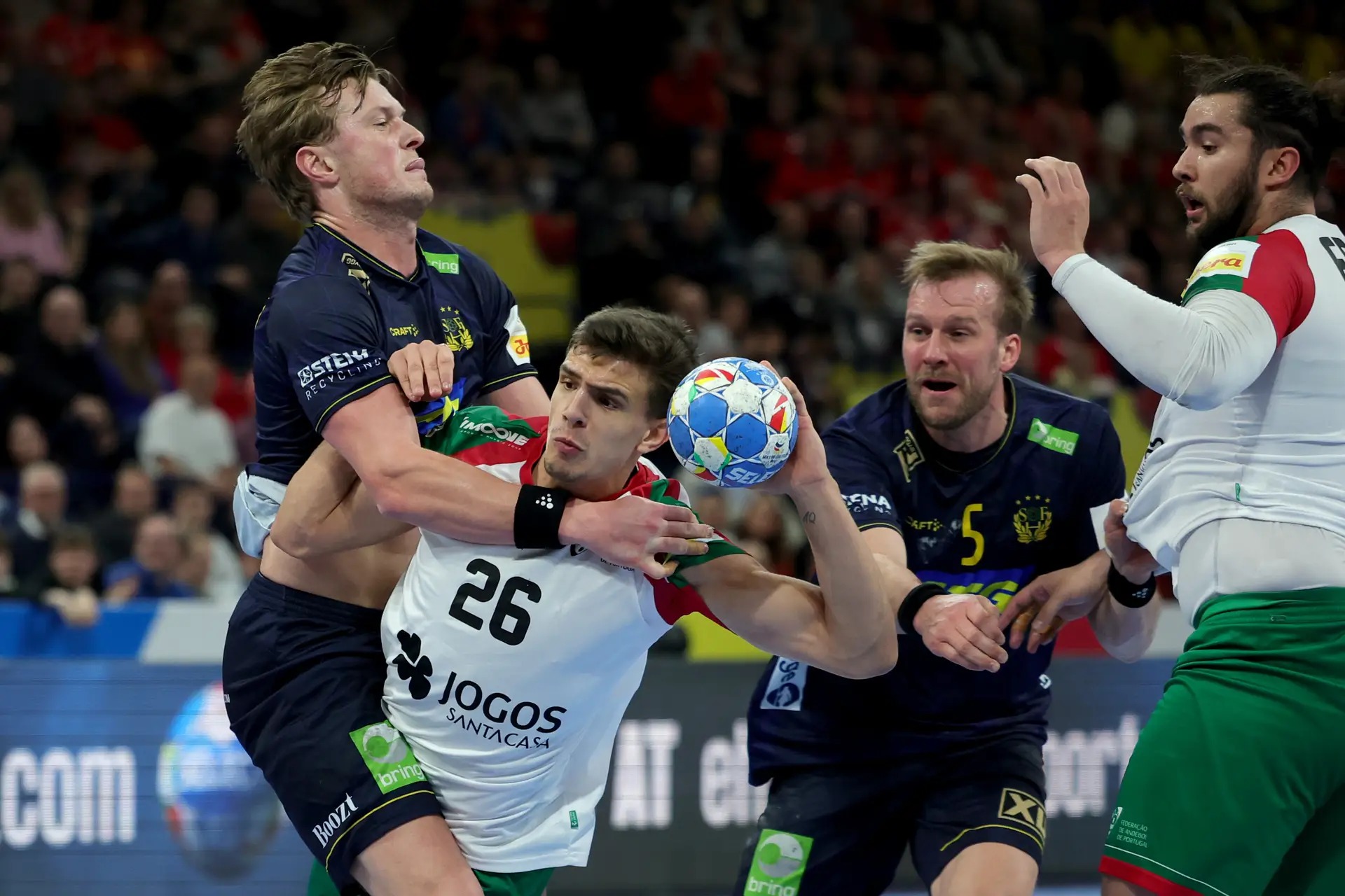 Europeu de andebol: os predadores da Suécia castigam o desacerto de Portugal