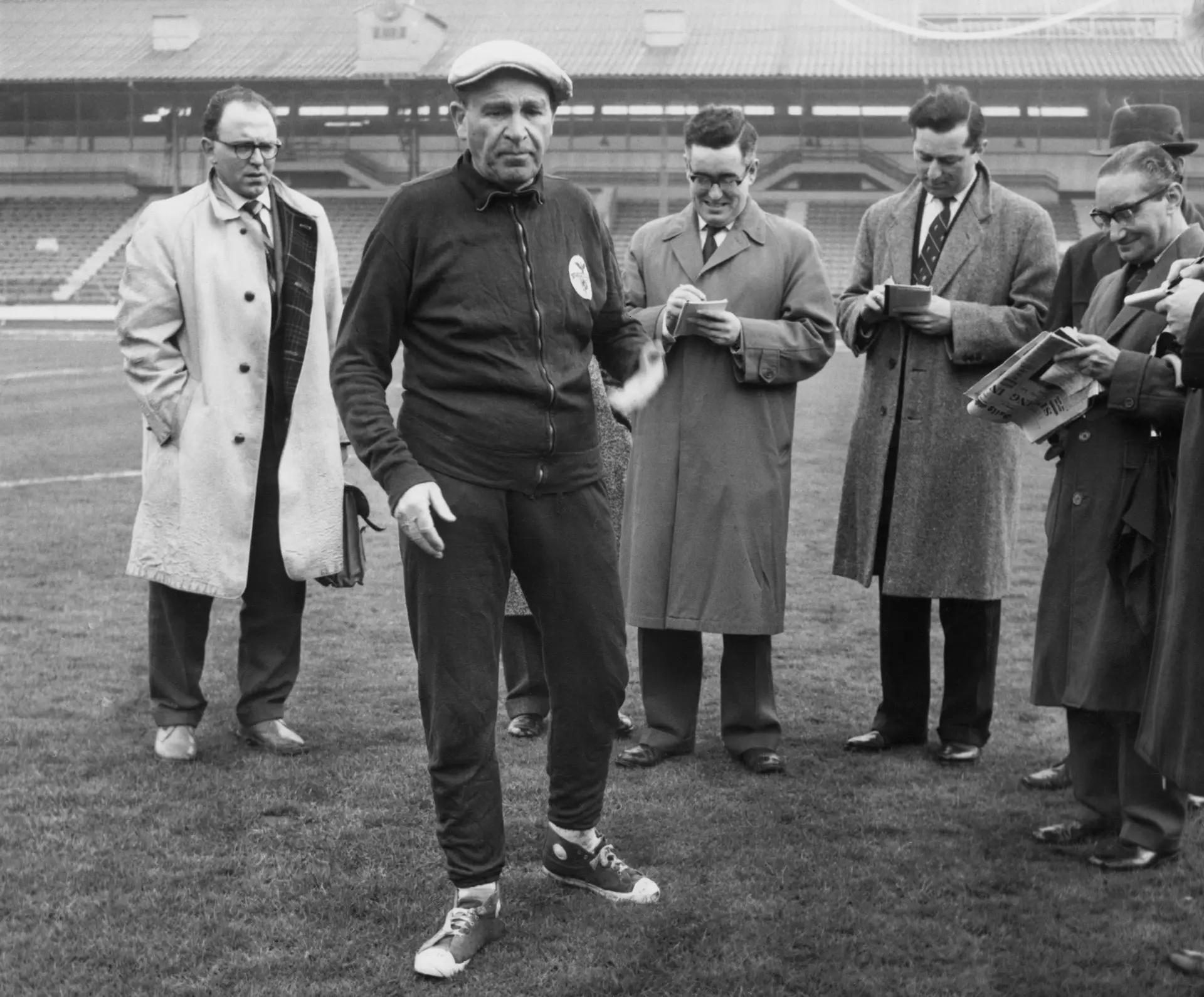 Bela Guttmann, treinador do Benfica, em 1962