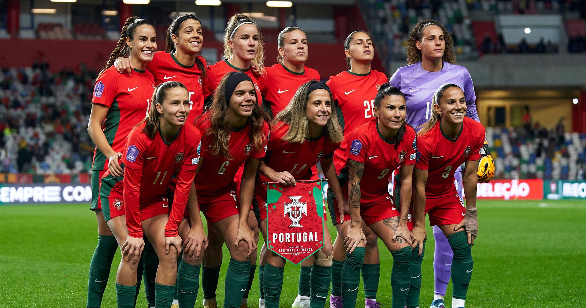 Seleção feminina de Portugal em ação
