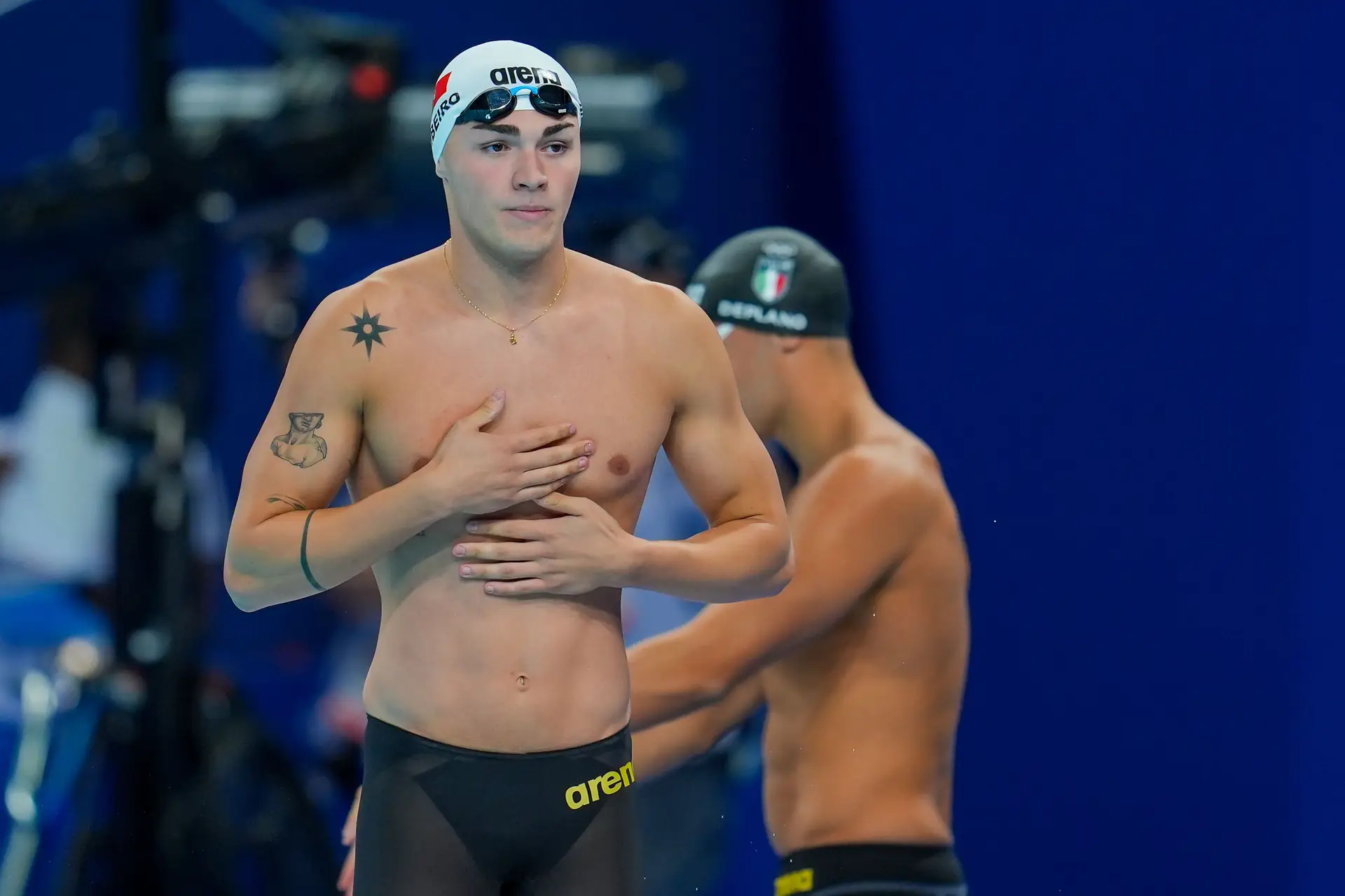 Diogo Ribeiro “pagou o preço de uma boa entrada” na piscina. Não ficou preocupado com o resultado, está “super tranquilo”